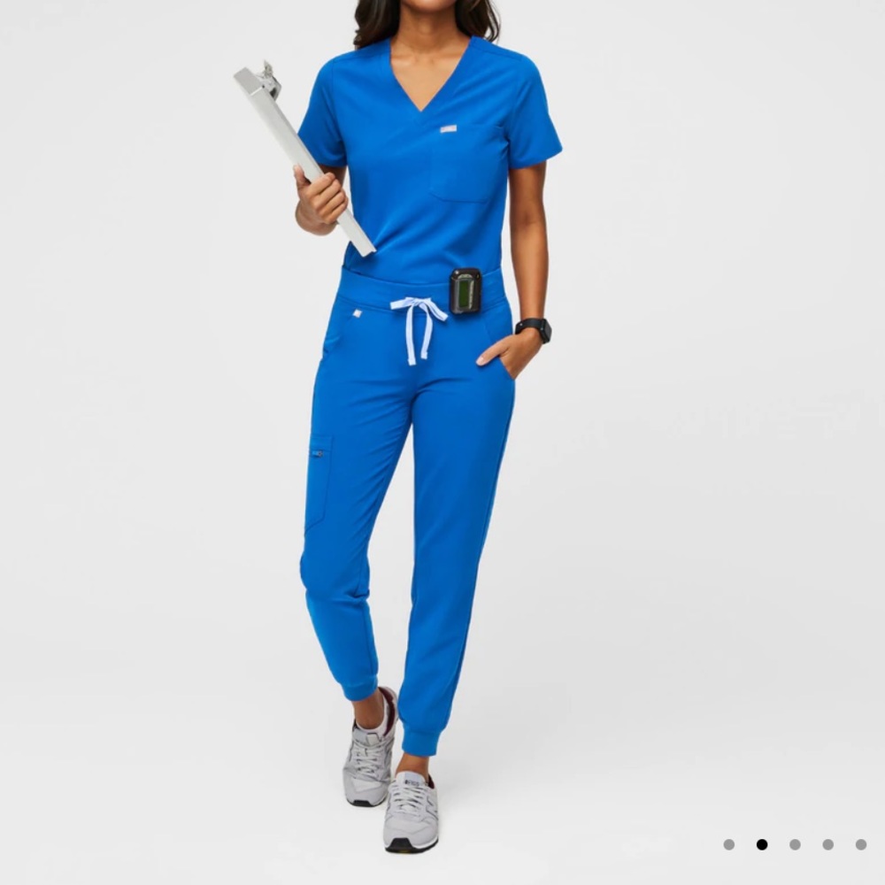 Figs Zamora Jogger Scrub Pants Royal Blue Medium